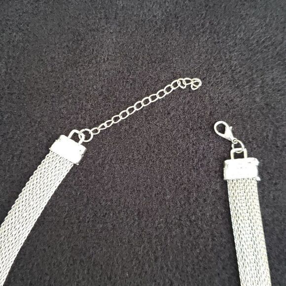 Beautiful Silverplated Knot Necklace with Rhinestone Accents - Picture 7 of 7